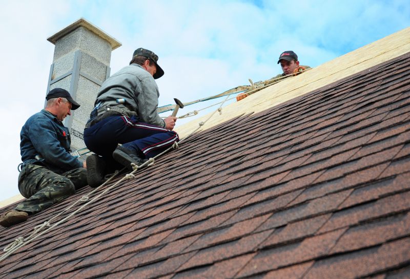 Professional Roofing Team at Work